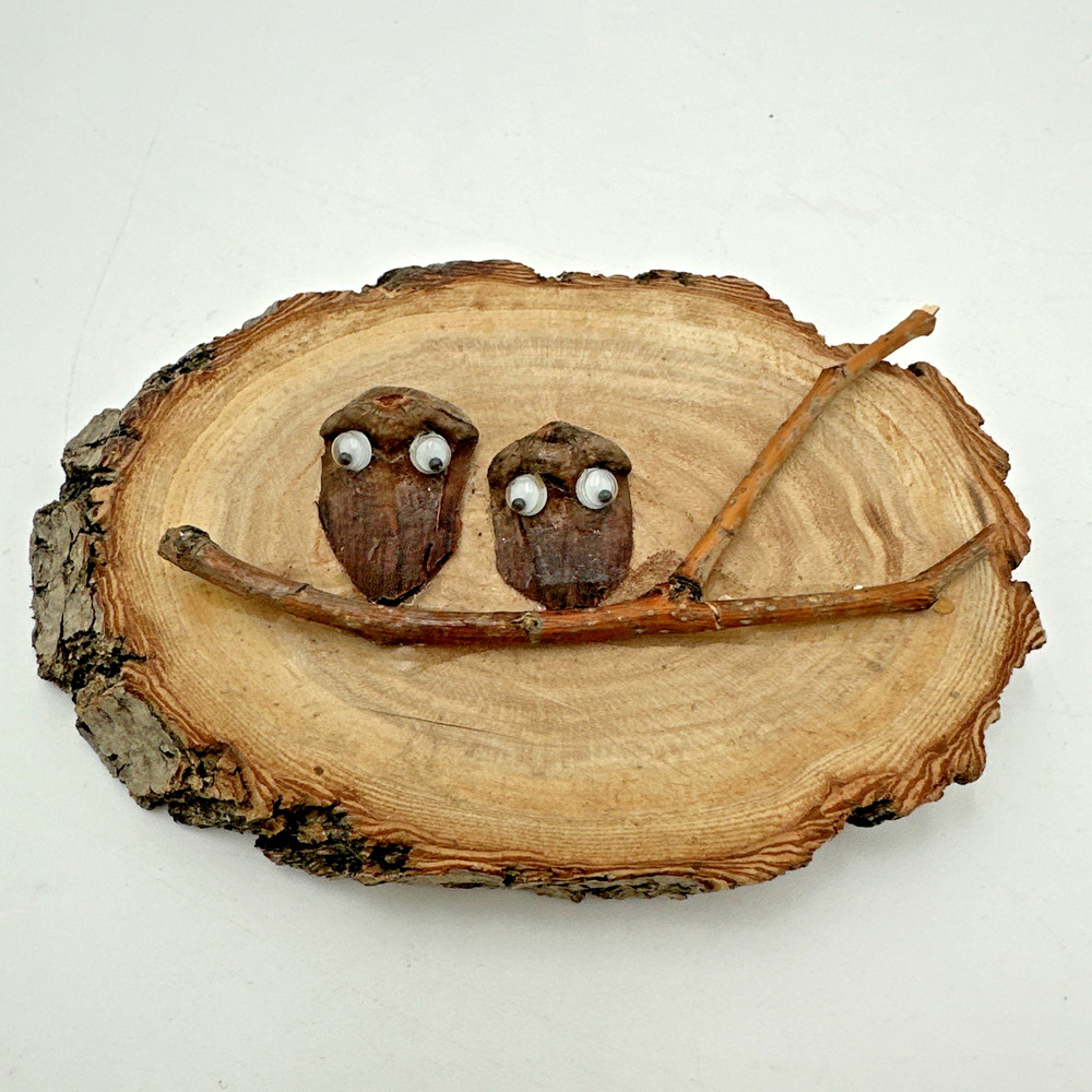 Handmade Owl On Tree Limb Decor